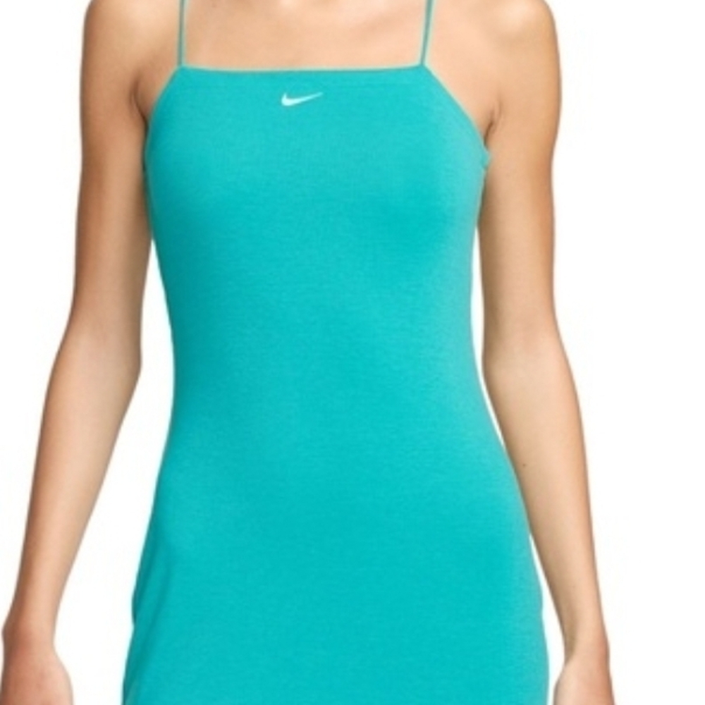 Nwt Nike Women's Chill Ribbed Teal Aqua Dress Size Large